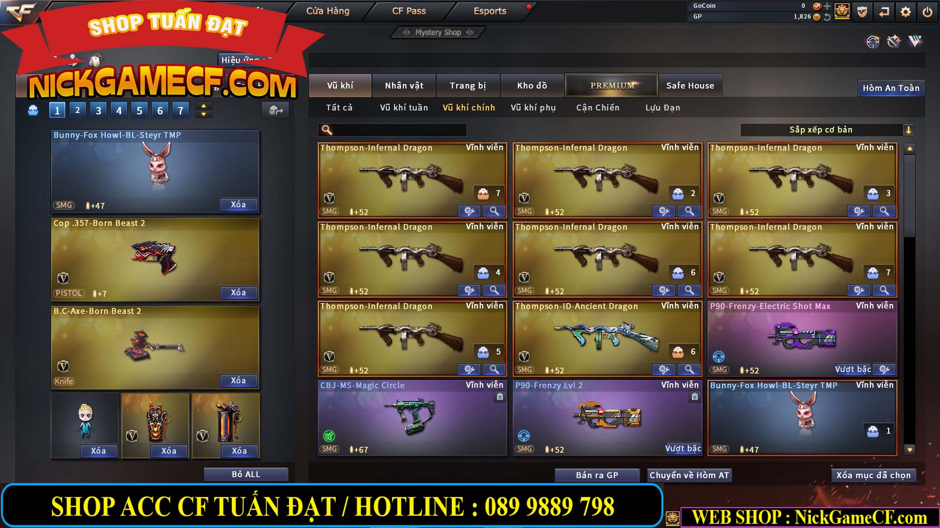 MÃ CF13774 - GIÁ : 10M5 -  SIÊU PHẨM C4+ZOM - 86 VIP - VIP7