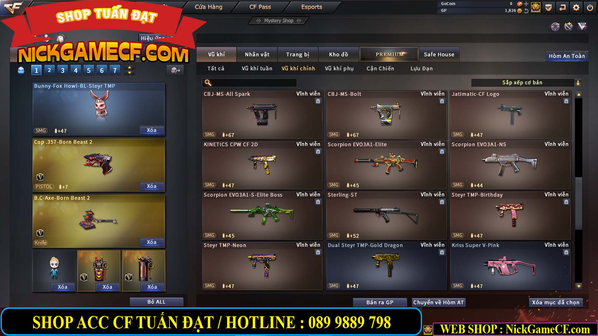 MÃ CF13774 - GIÁ : 10M5 -  SIÊU PHẨM C4+ZOM - 86 VIP - VIP7