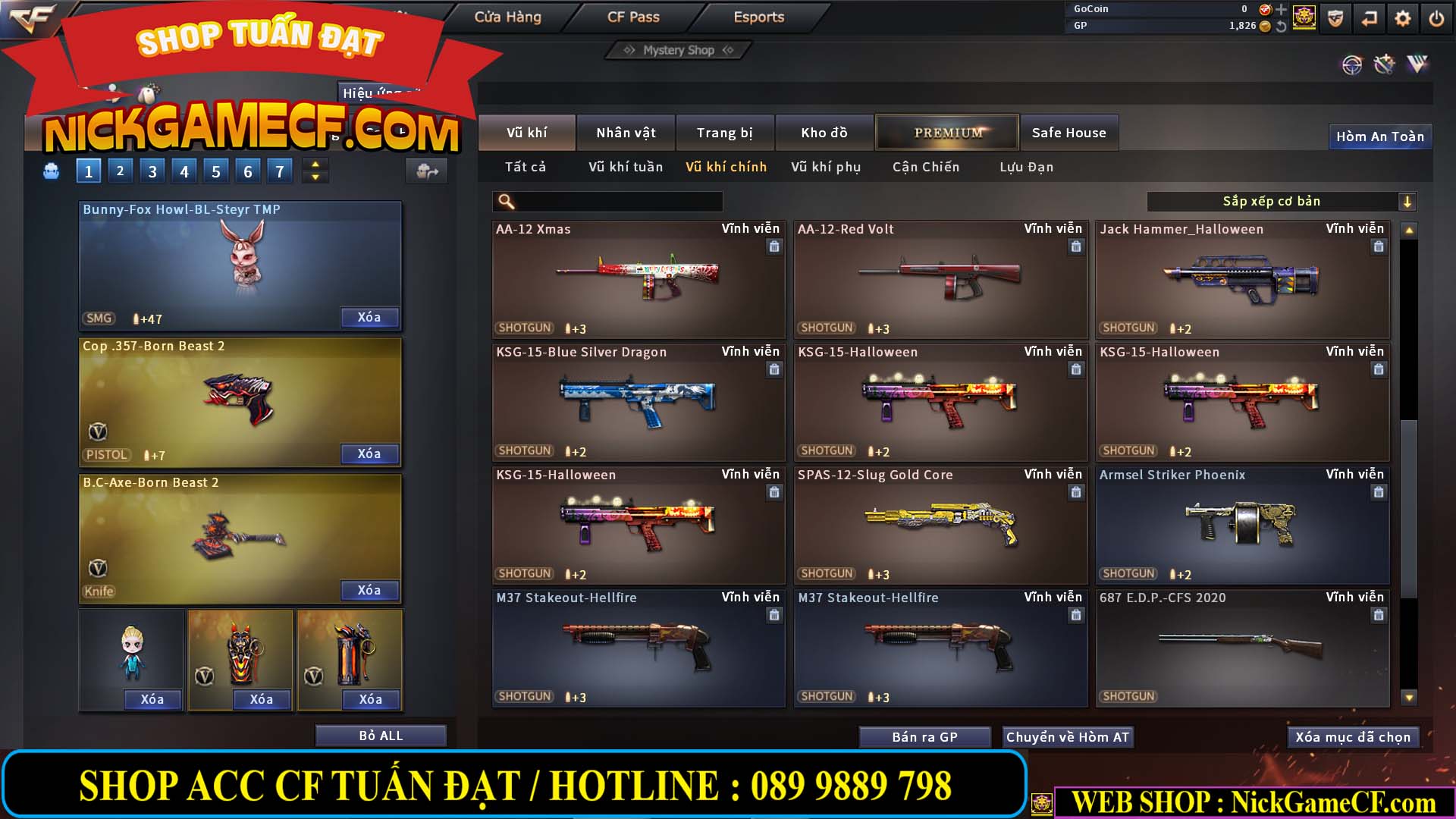 MÃ CF13774 - GIÁ : 10M5 -  SIÊU PHẨM C4+ZOM - 86 VIP - VIP7