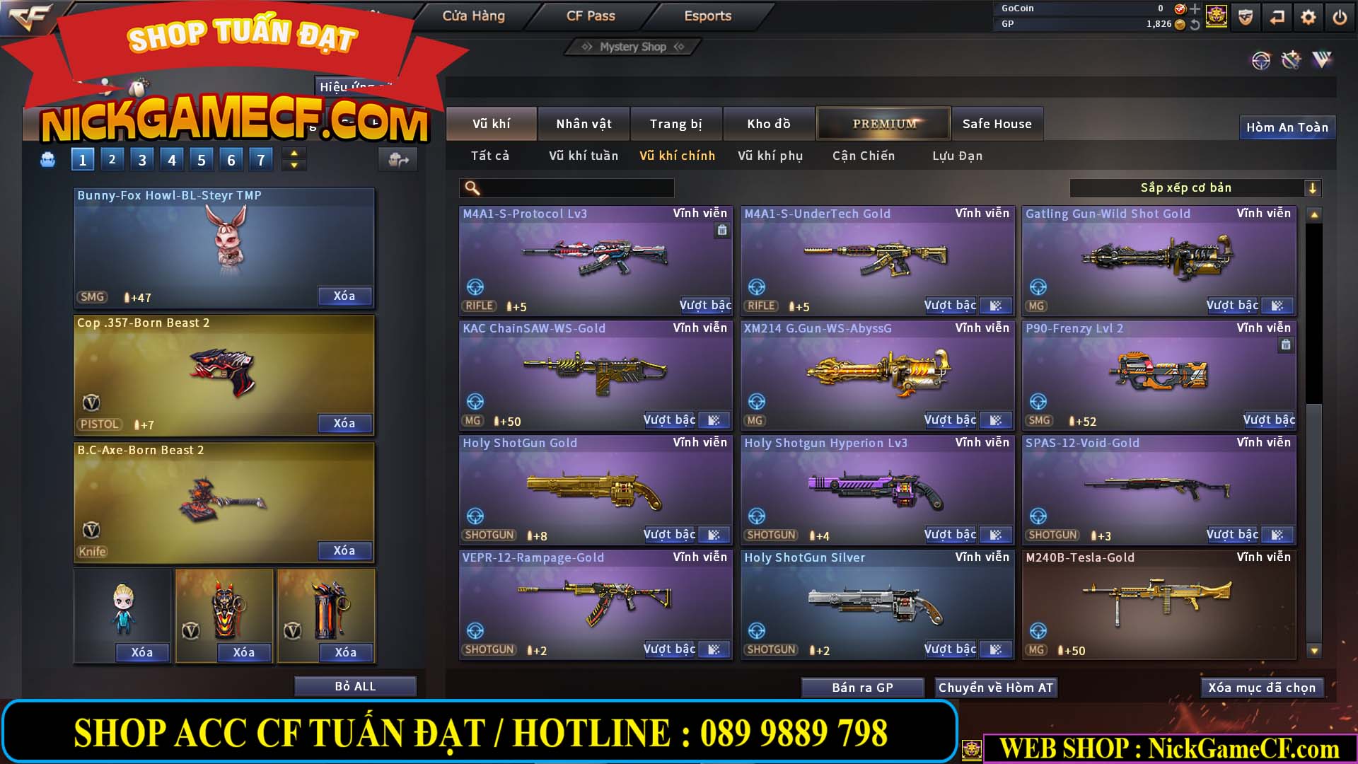 MÃ CF13774 - GIÁ : 10M5 -  SIÊU PHẨM C4+ZOM - 86 VIP - VIP7