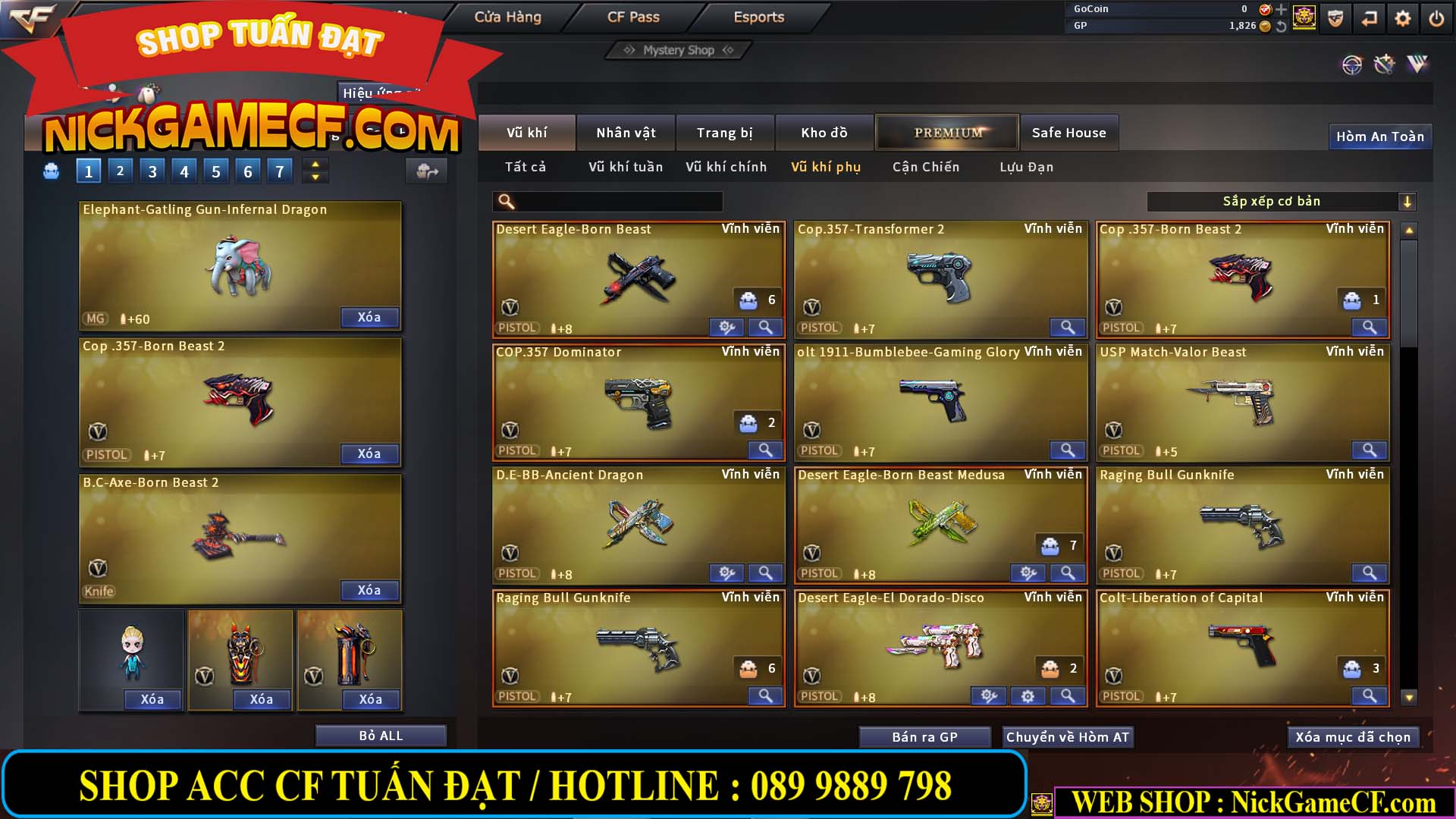 MÃ CF13774 - GIÁ : 10M5 -  SIÊU PHẨM C4+ZOM - 86 VIP - VIP7
