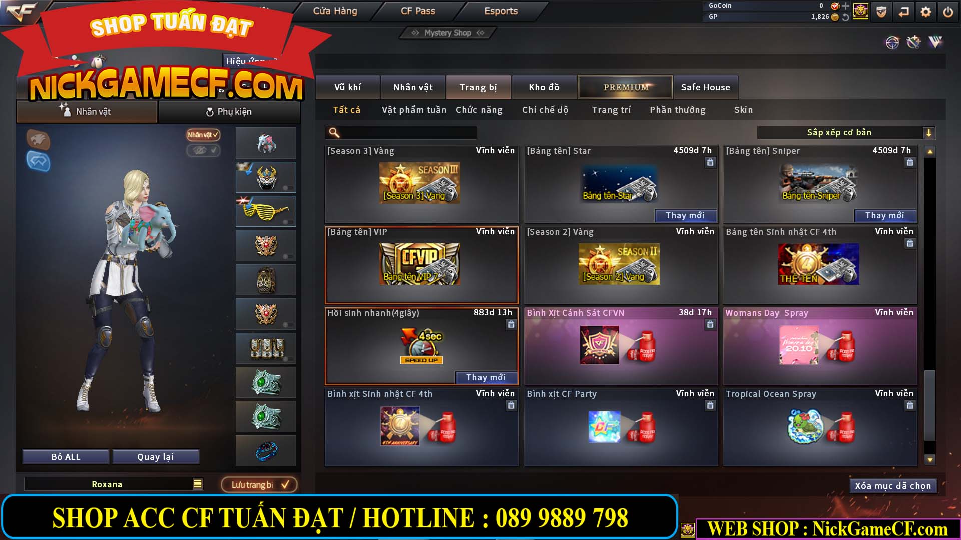 MÃ CF13774 - GIÁ : 10M5 -  SIÊU PHẨM C4+ZOM - 86 VIP - VIP7