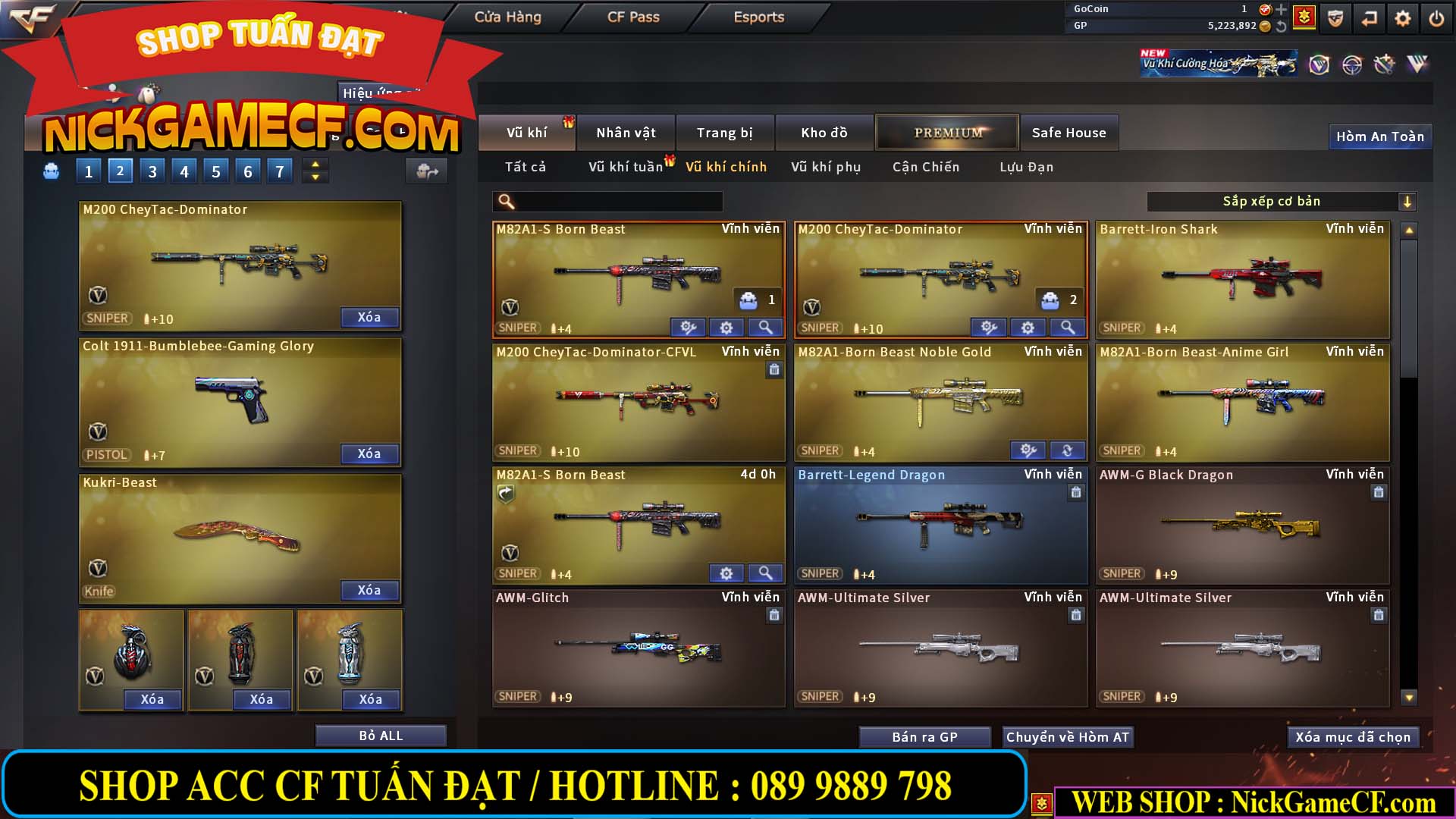 MÃ CF13978 - GIÁ : 2799K - CHIẾN C4 CHUẨN DF/CSC  - 21 VIP - VIP4