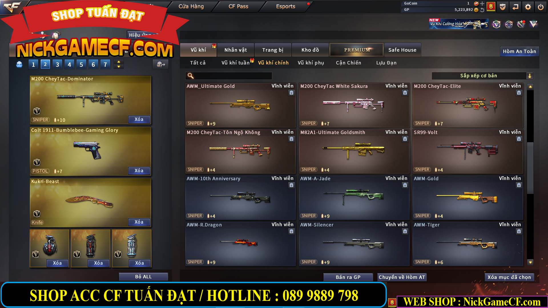 MÃ CF13978 - GIÁ : 2799K - CHIẾN C4 CHUẨN DF/CSC  - 21 VIP - VIP4