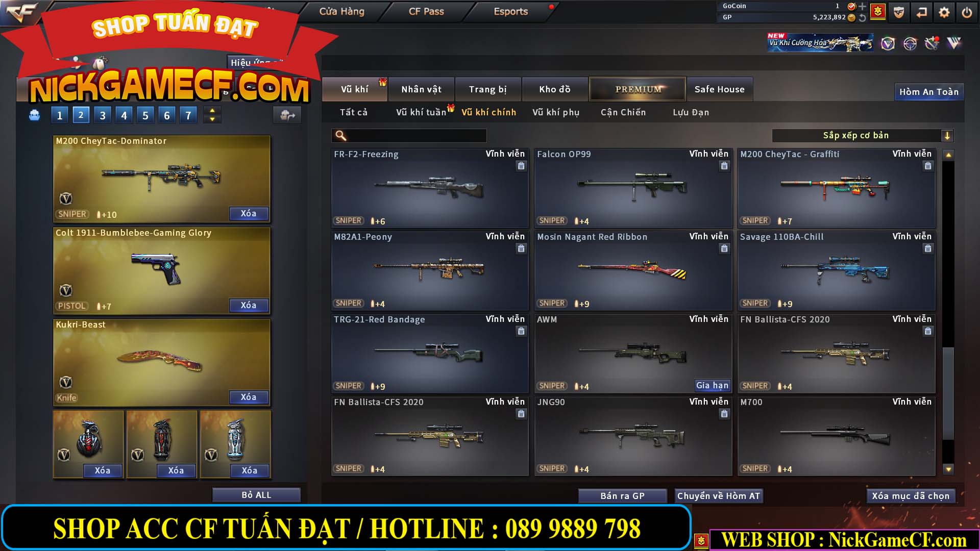 MÃ CF13978 - GIÁ : 2799K - CHIẾN C4 CHUẨN DF/CSC  - 21 VIP - VIP4