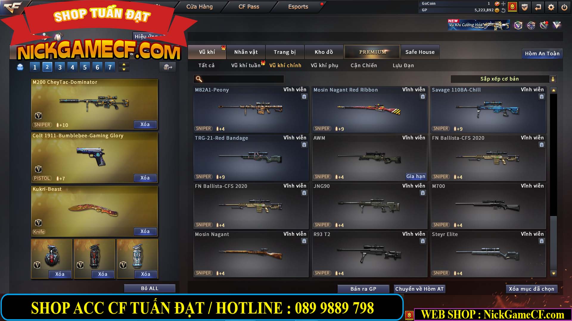 MÃ CF13978 - GIÁ : 2799K - CHIẾN C4 CHUẨN DF/CSC  - 21 VIP - VIP4