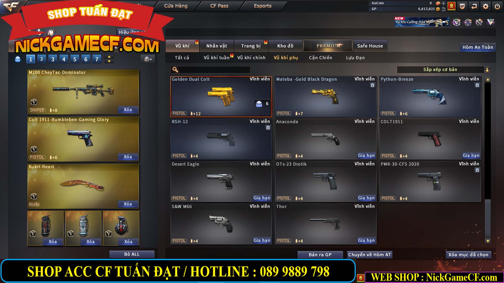 MÃ CF13978 - GIÁ : 2799K - CHIẾN C4 CHUẨN DF/CSC  - 21 VIP - VIP4