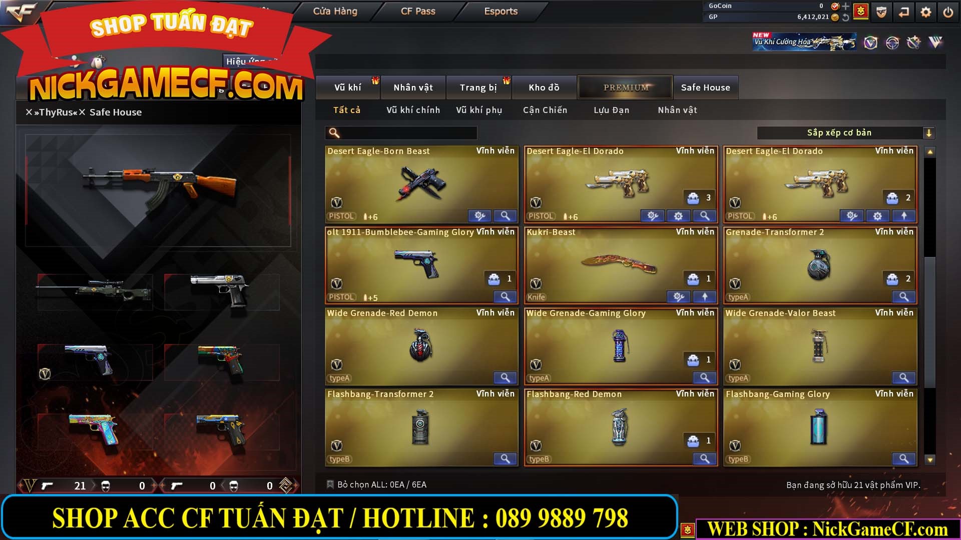 MÃ CF13978 - GIÁ : 2799K - CHIẾN C4 CHUẨN DF/CSC  - 21 VIP - VIP4