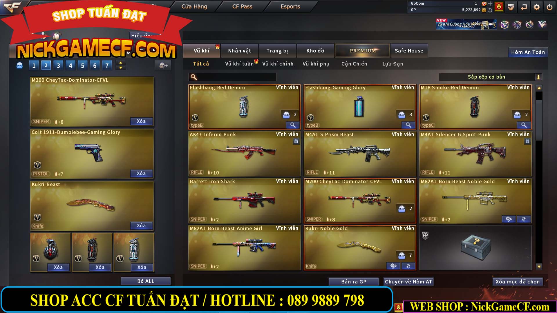 MÃ CF13978 - GIÁ : 2799K - CHIẾN C4 CHUẨN DF/CSC  - 21 VIP - VIP4