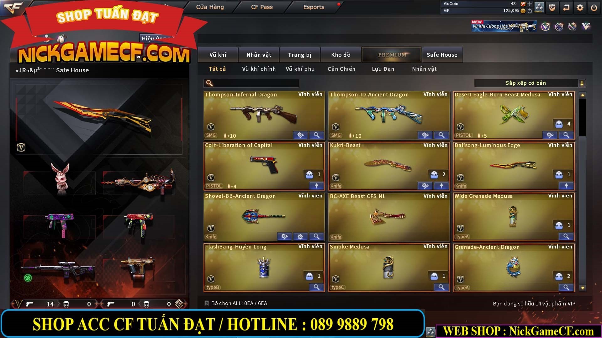 MÃ CF14000 - GIÁ : 3150K - C4 - ZOM SIÊU XINH - VIP4