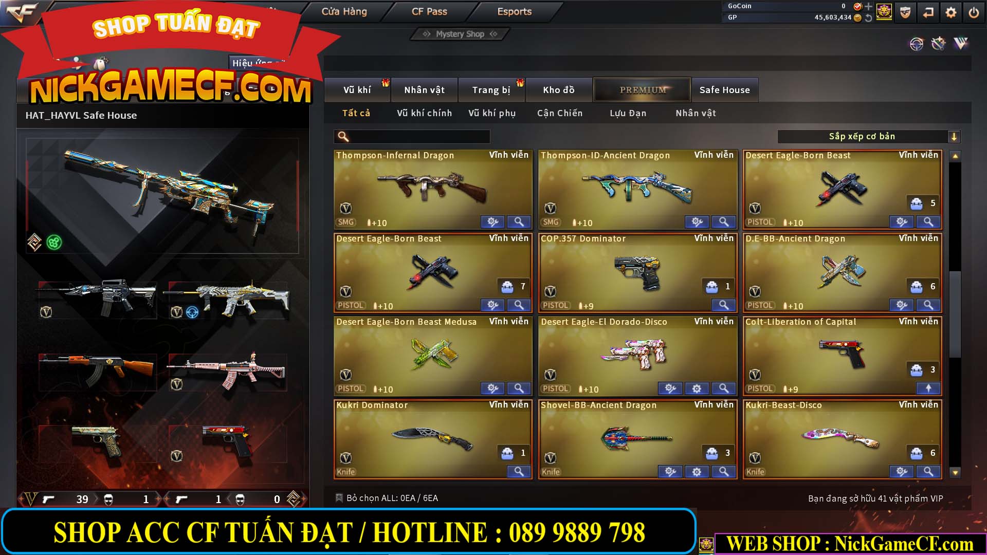 MÃ CF14021 - GIÁ : 5999K - CHIẾN C4 SIÊU XINH - 41 VIP - VIP6