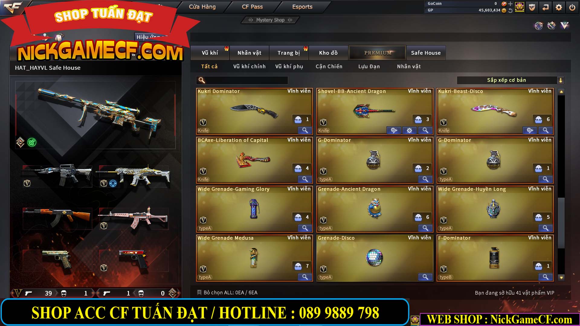 MÃ CF14021 - GIÁ : 5999K - CHIẾN C4 SIÊU XINH - 41 VIP - VIP6