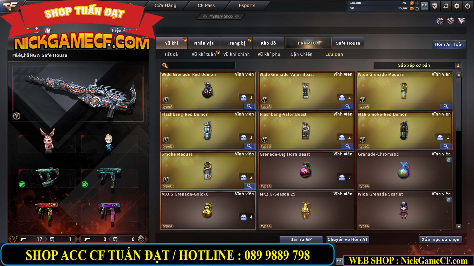 MÃ CF14074 - GIÁ : 2750K - PHÔI ZOM ĐẸP - C4 - 18 VIP - VIP6