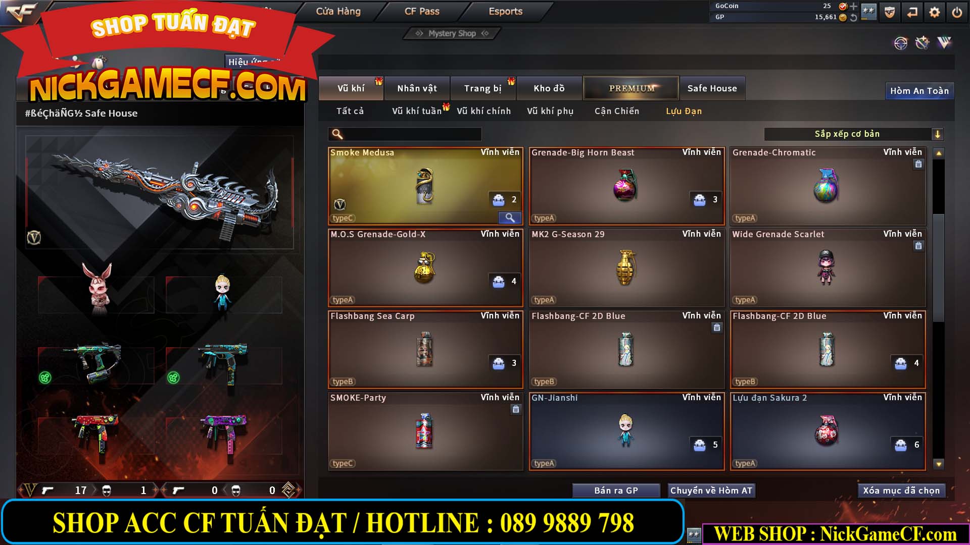 MÃ CF14074 - GIÁ : 2750K - PHÔI ZOM ĐẸP - C4 - 18 VIP - VIP6
