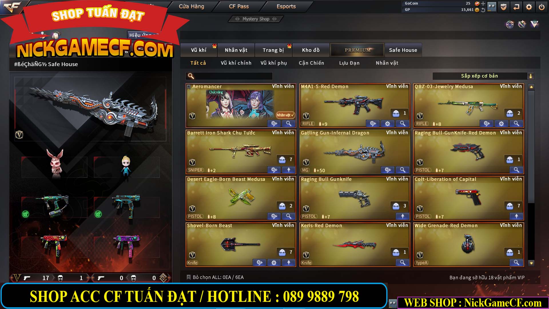 MÃ CF14074 - GIÁ : 2750K - PHÔI ZOM ĐẸP - C4 - 18 VIP - VIP6