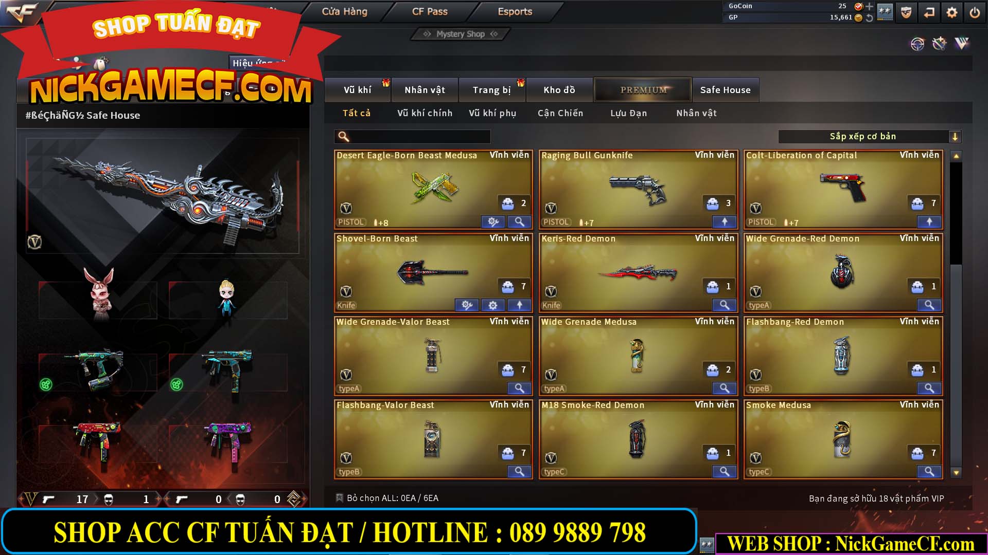 MÃ CF14074 - GIÁ : 2750K - PHÔI ZOM ĐẸP - C4 - 18 VIP - VIP6