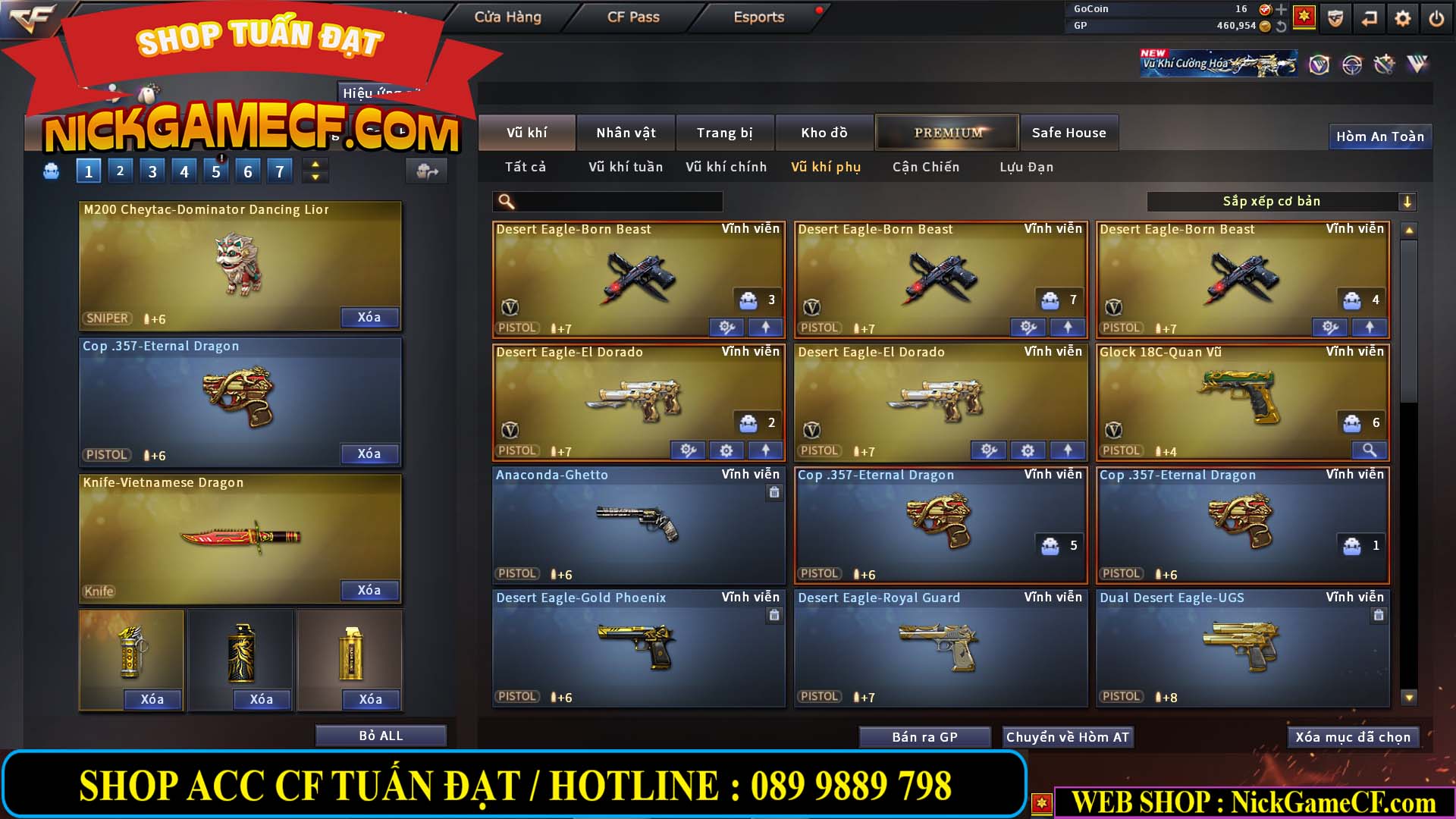 MÃ CF14080 - GIÁ : 3M8 - TANK - AI MODE - ZOM THỦ - 32 VIP + 500 GO LÊN VIP4