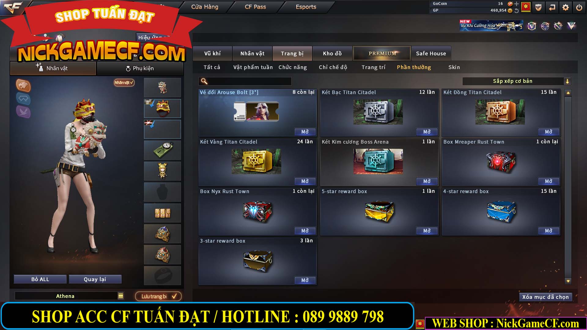 MÃ CF14080 - GIÁ : 3M8 - TANK - AI MODE - ZOM THỦ - 32 VIP + 500 GO LÊN VIP4