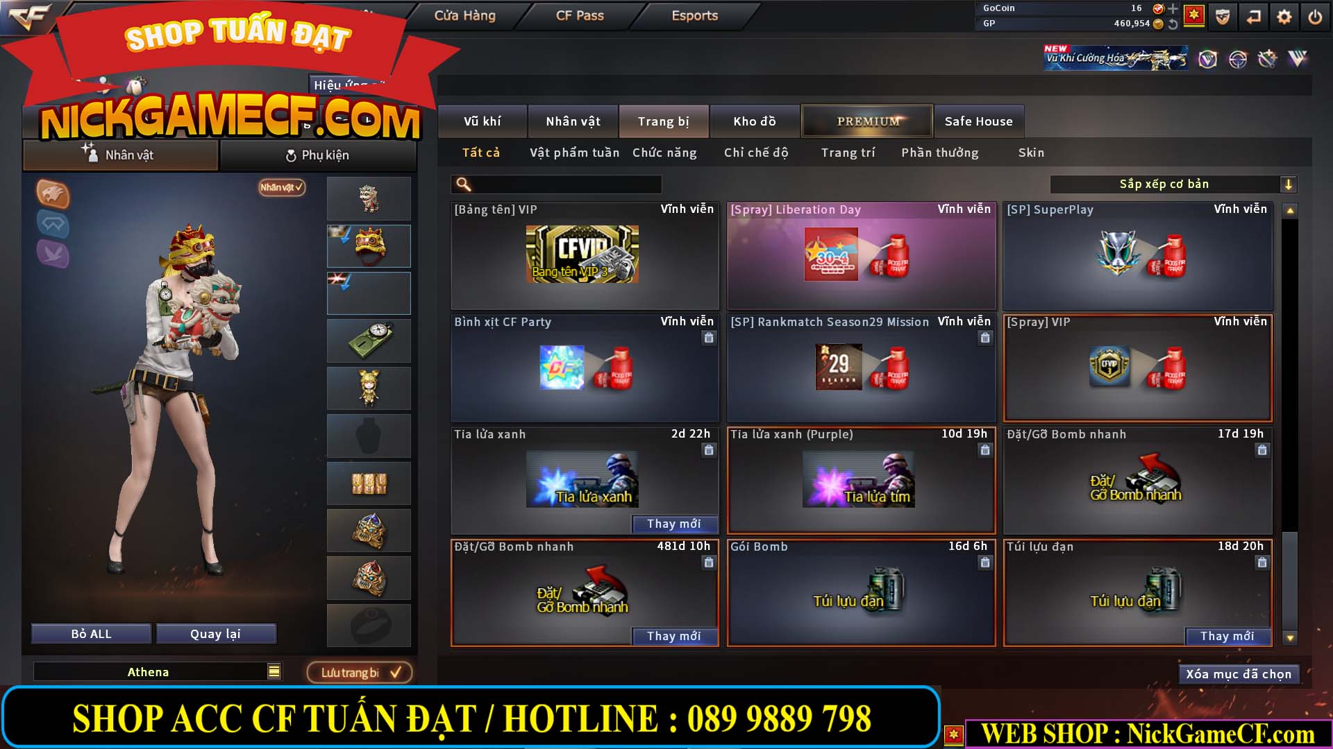 MÃ CF14080 - GIÁ : 3M8 - TANK - AI MODE - ZOM THỦ - 32 VIP + 500 GO LÊN VIP4