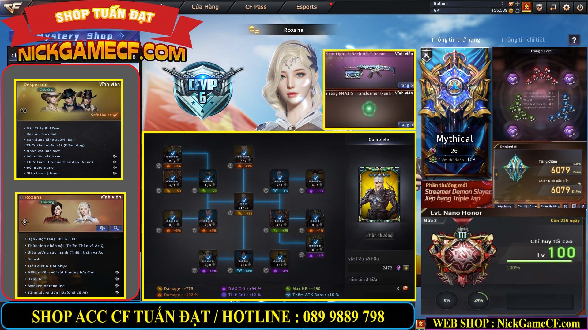 MÃ CF14081 - GIÁ : 4999K - CHIẾN C4 ĐẸP - AI XINH - 34 VIP - VIP6
