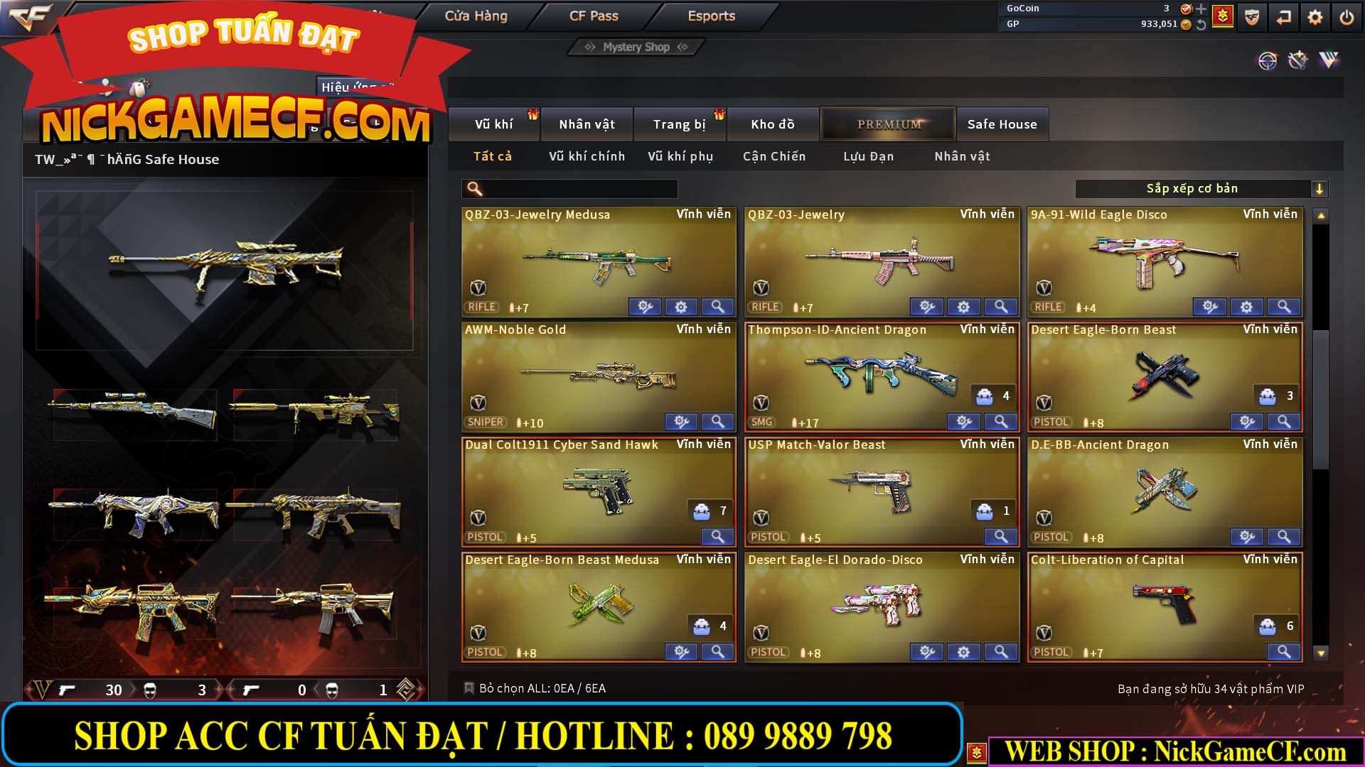 MÃ CF14081 - GIÁ : 4999K - CHIẾN C4 ĐẸP - AI XINH - 34 VIP - VIP6