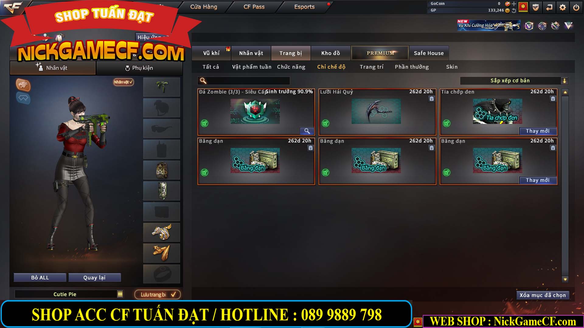 MÃ CF14107 - GIÁ : 3650K - CHIẾN FULL ZOM NHỎ XINH - GẦN VIP4