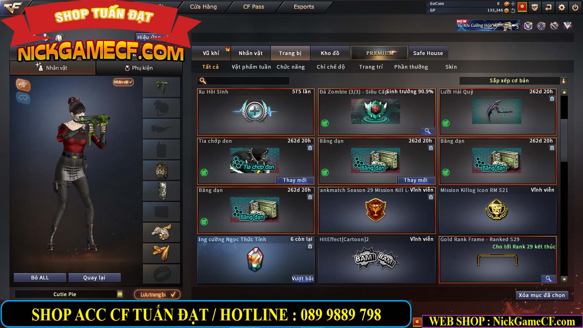 MÃ CF14107 - GIÁ : 3650K - CHIẾN FULL ZOM NHỎ XINH - GẦN VIP4