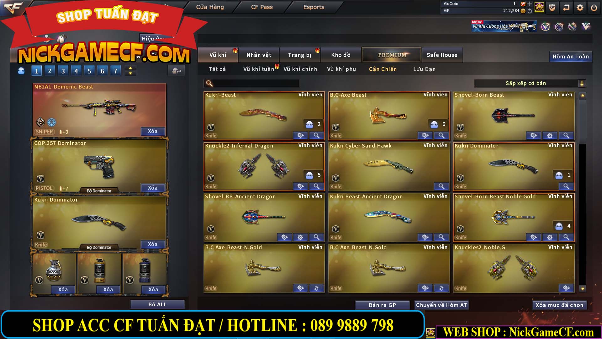 MÃ CF14112 - GIÁ : 5M2 - CHUYÊN TÙM LUM - 44 VIP - VIP5