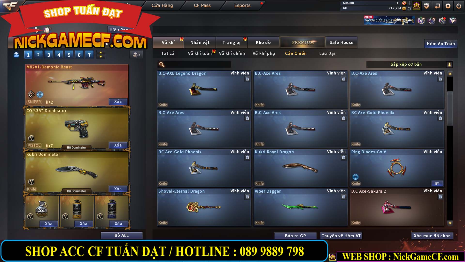 MÃ CF14112 - GIÁ : 5M2 - CHUYÊN TÙM LUM - 44 VIP - VIP5
