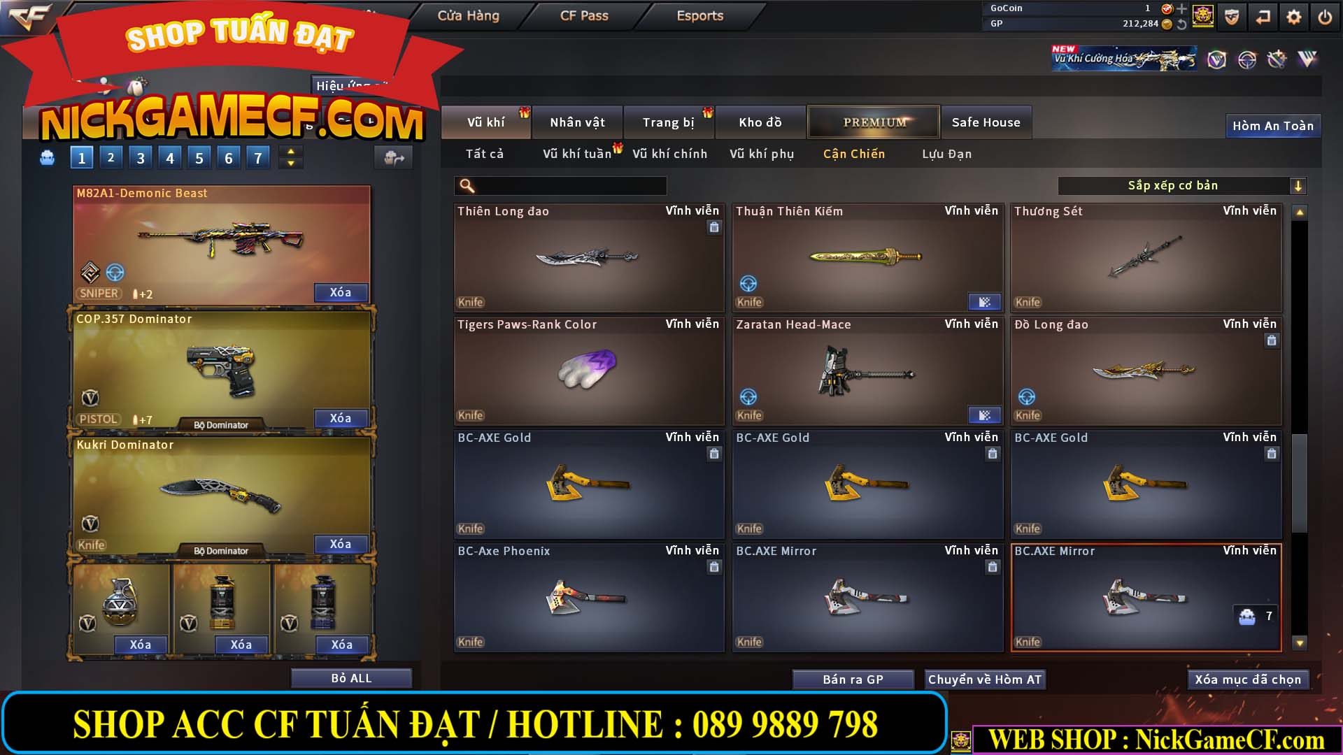 MÃ CF14112 - GIÁ : 5M2 - CHUYÊN TÙM LUM - 44 VIP - VIP5