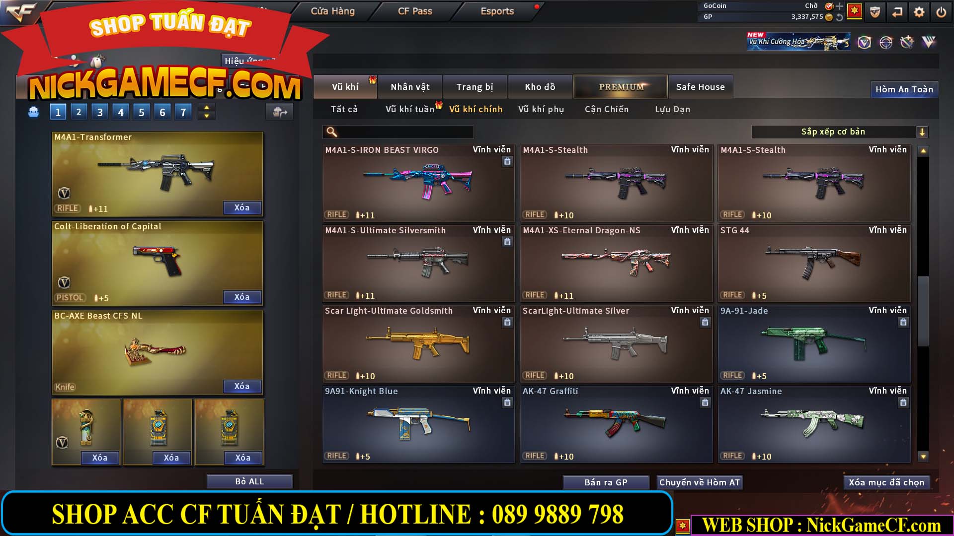 MÃ CF14113 - GIÁ : 2450K - CHIẾN C4 XINH - 20 VIP - VIP3