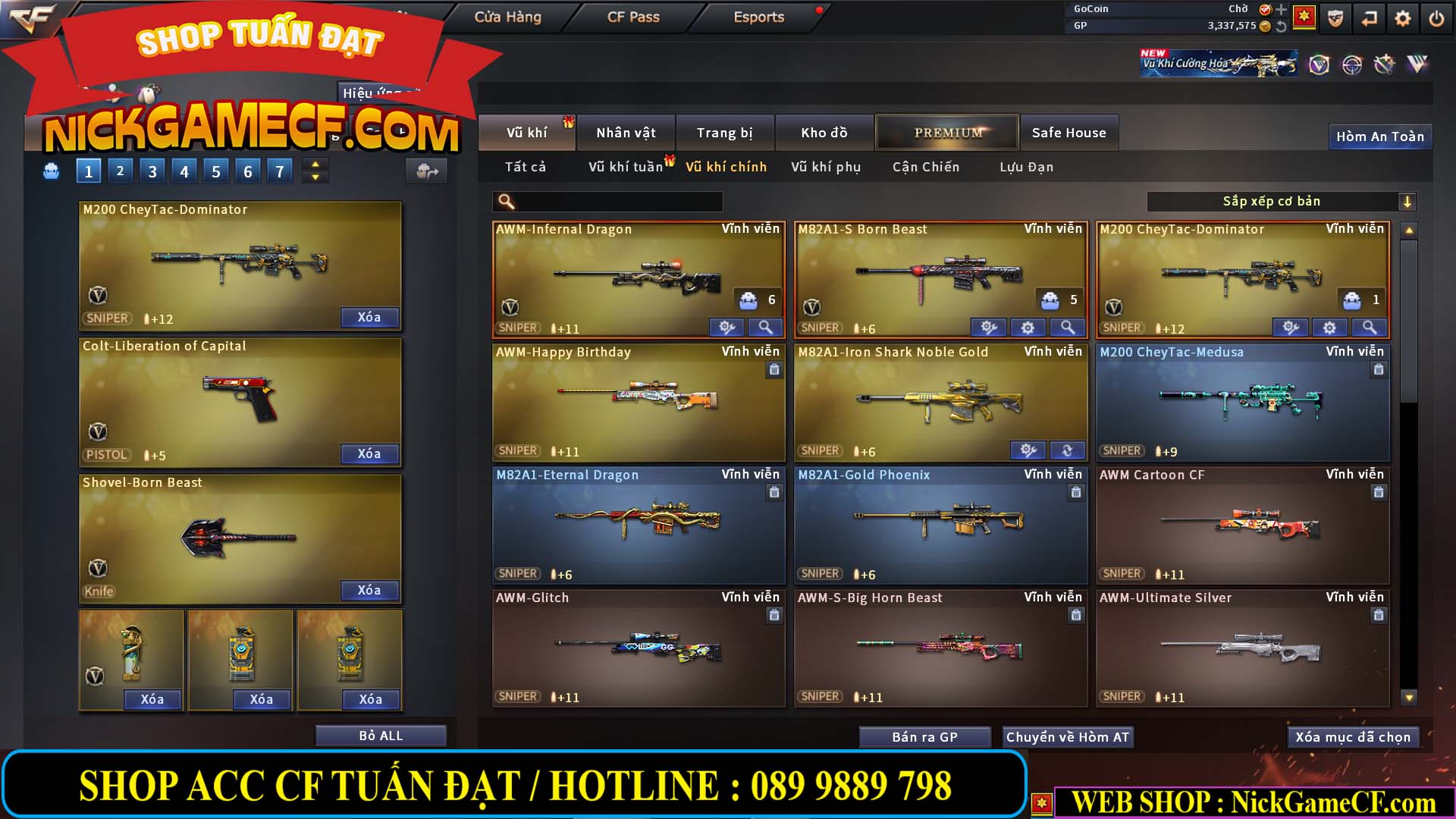 MÃ CF14113 - GIÁ : 2450K - CHIẾN C4 XINH - 20 VIP - VIP3