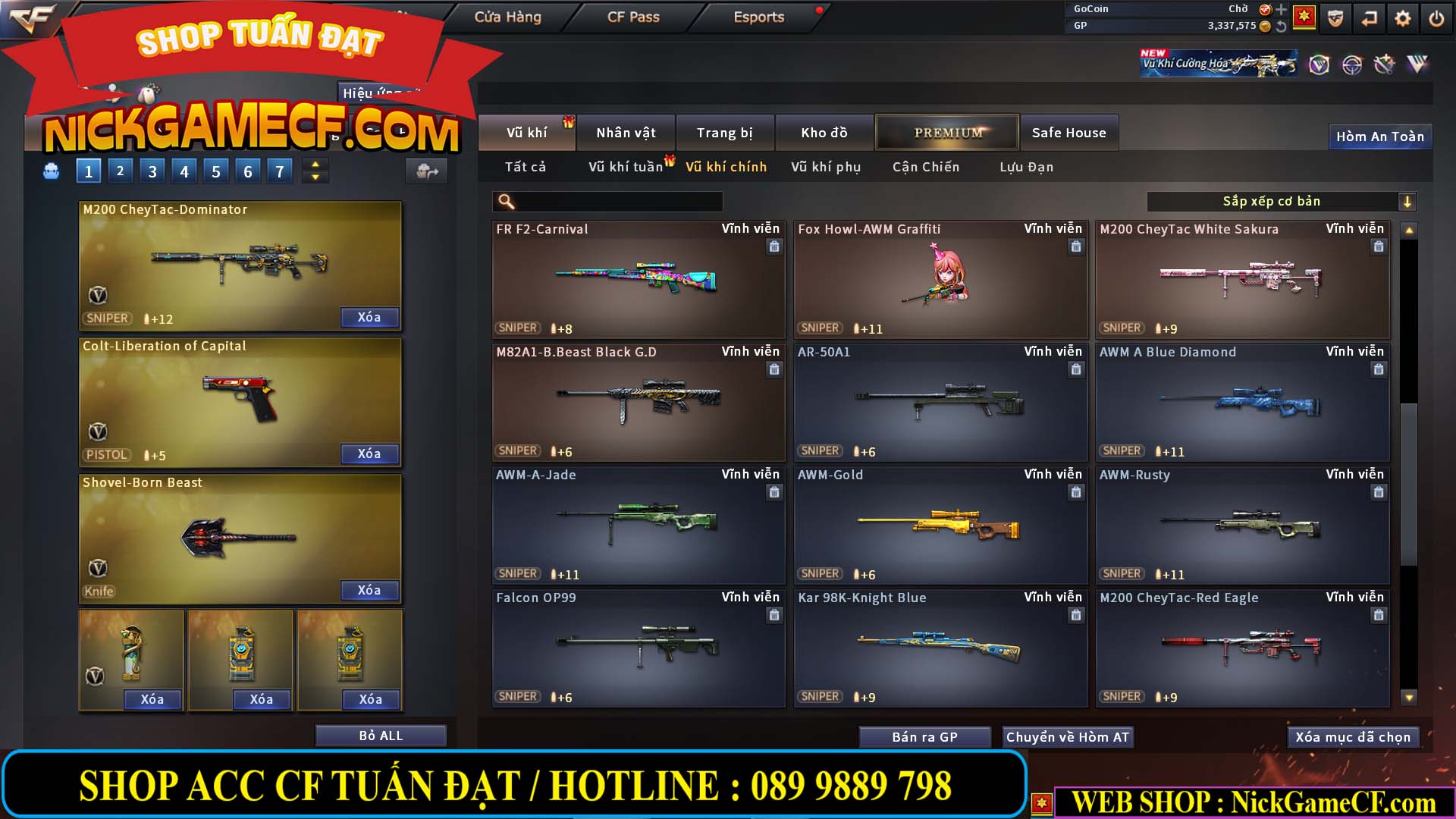 MÃ CF14113 - GIÁ : 2450K - CHIẾN C4 XINH - 20 VIP - VIP3