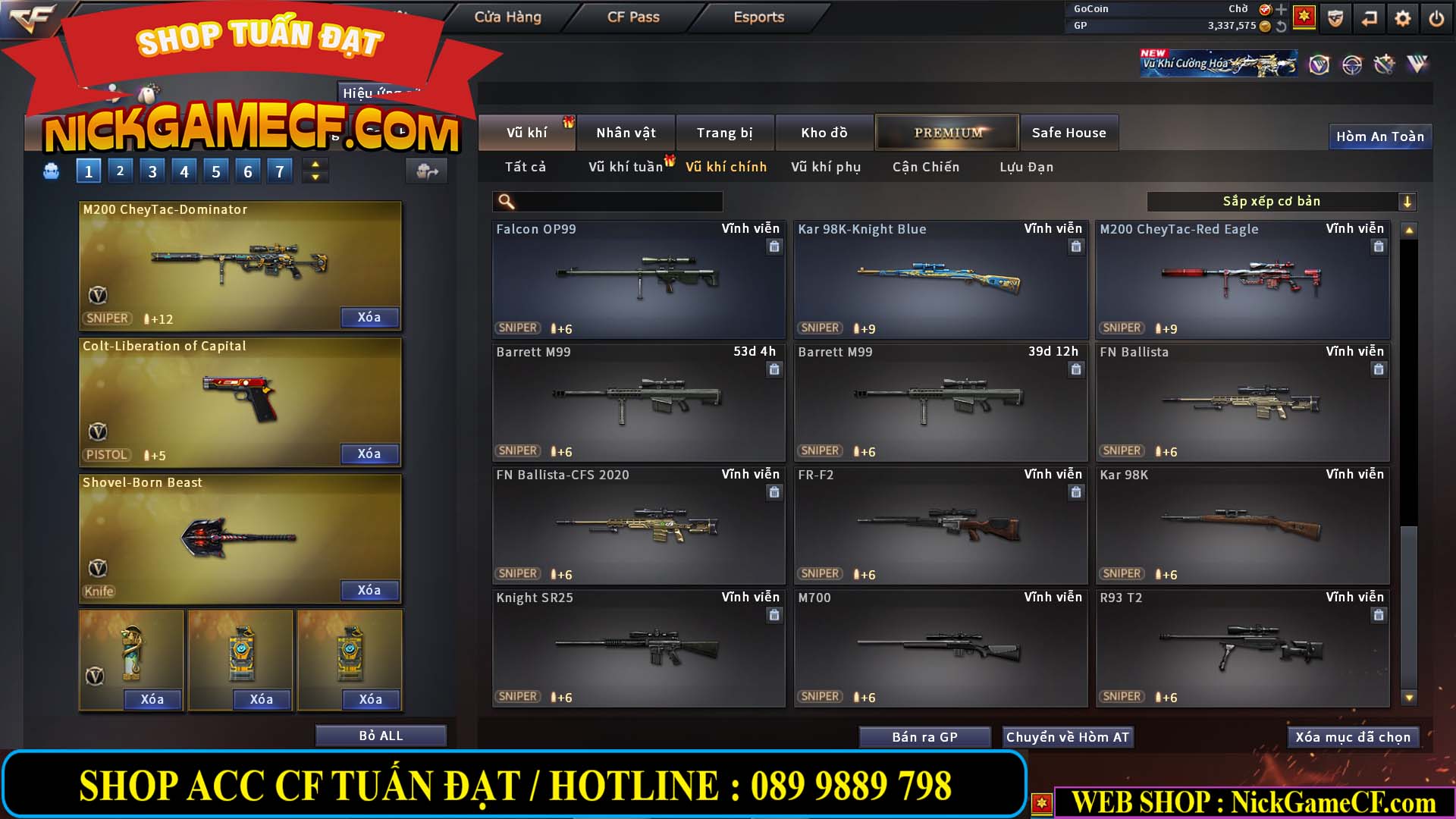 MÃ CF14113 - GIÁ : 2450K - CHIẾN C4 XINH - 20 VIP - VIP3