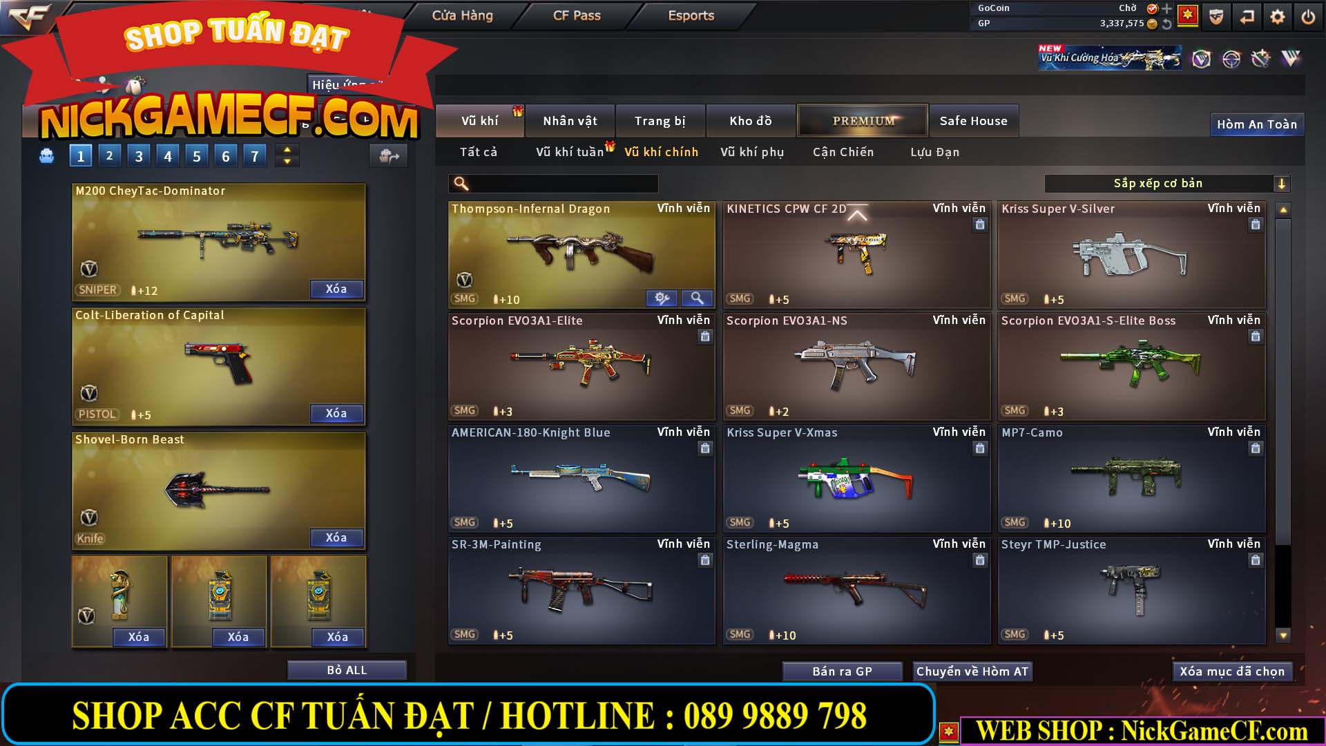 MÃ CF14113 - GIÁ : 2450K - CHIẾN C4 XINH - 20 VIP - VIP3