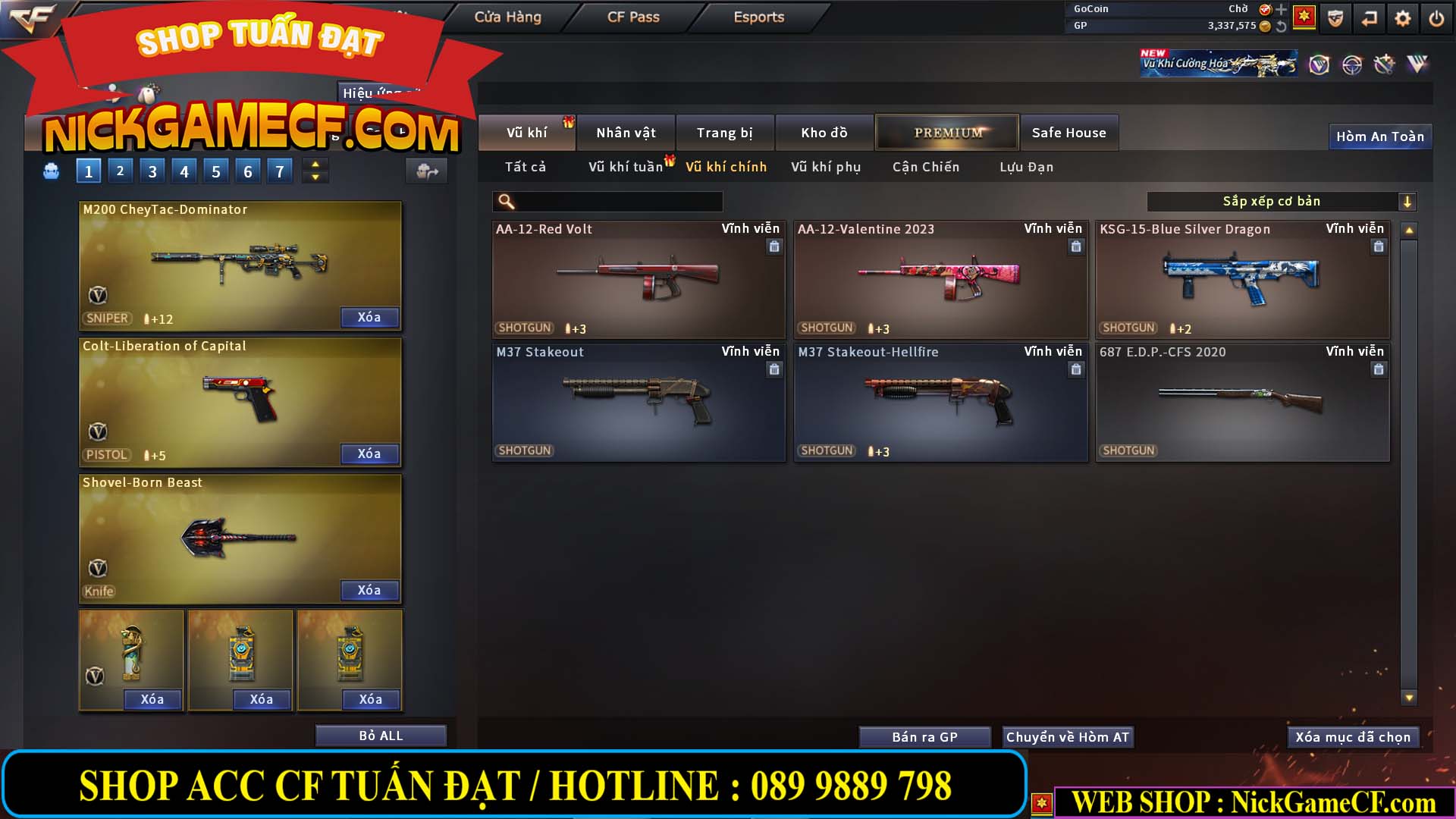 MÃ CF14113 - GIÁ : 2450K - CHIẾN C4 XINH - 20 VIP - VIP3