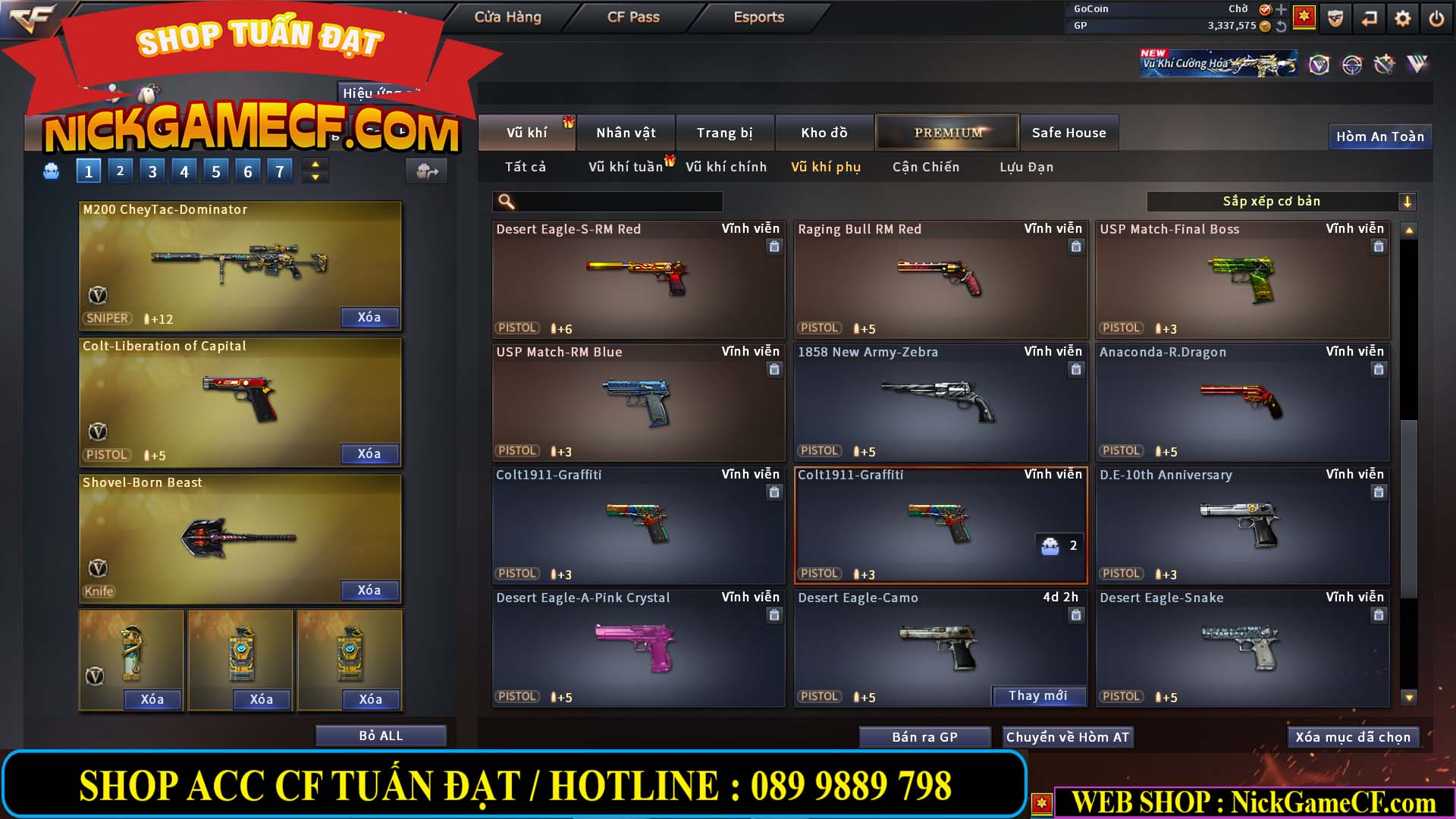 MÃ CF14113 - GIÁ : 2450K - CHIẾN C4 XINH - 20 VIP - VIP3