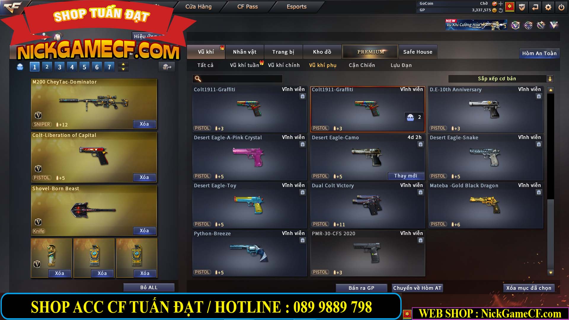 MÃ CF14113 - GIÁ : 2450K - CHIẾN C4 XINH - 20 VIP - VIP3