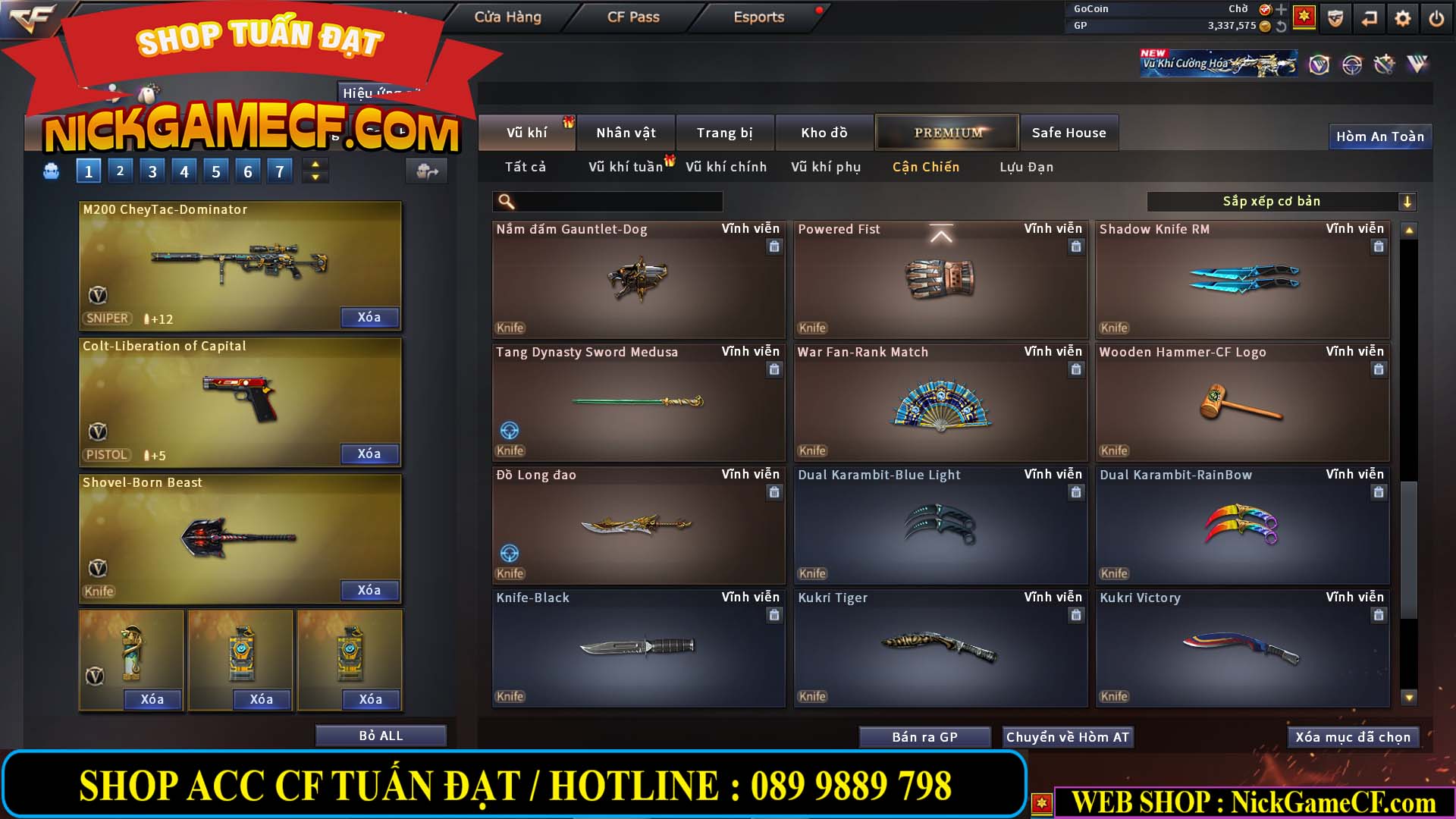 MÃ CF14113 - GIÁ : 2450K - CHIẾN C4 XINH - 20 VIP - VIP3