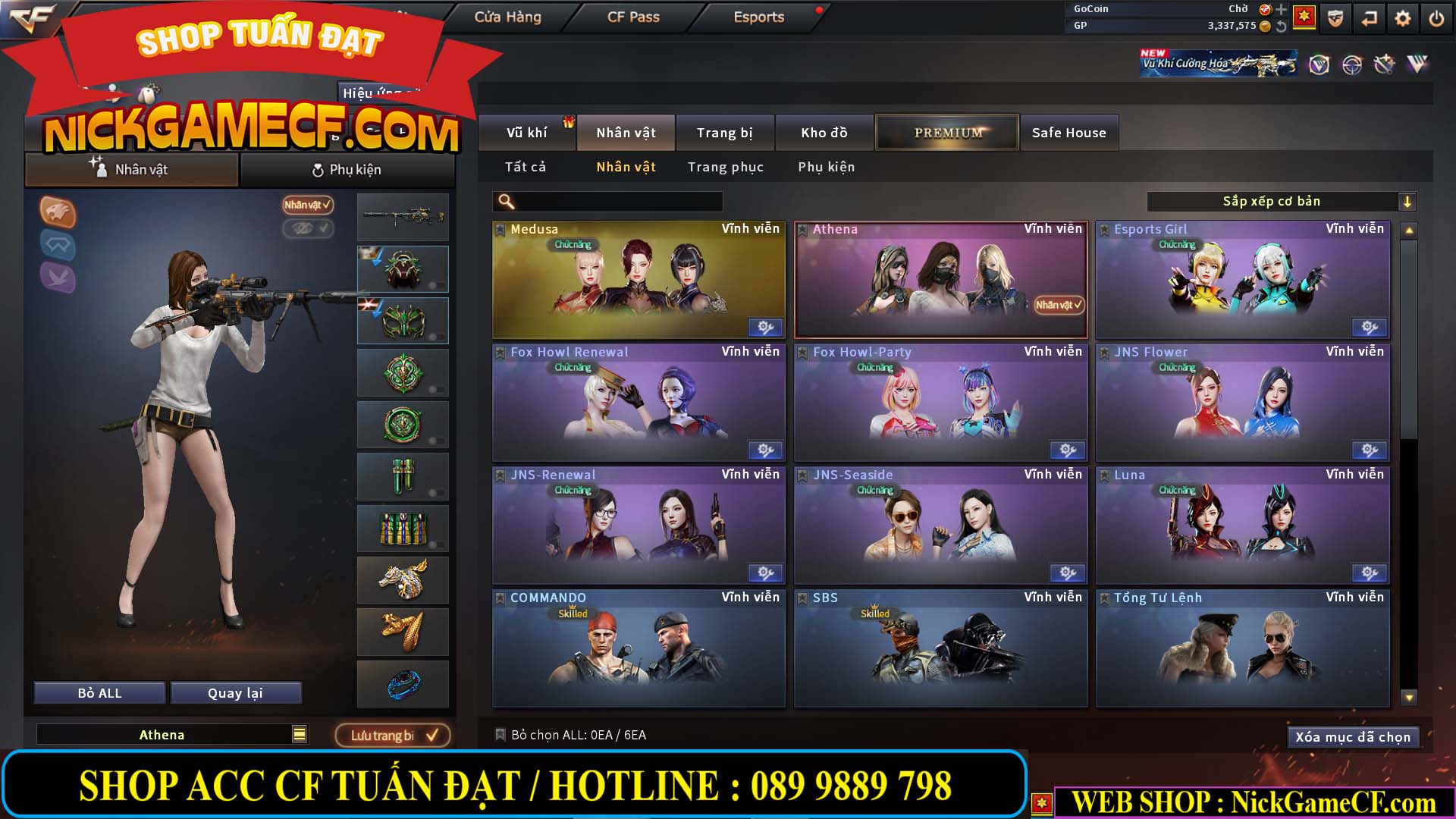 MÃ CF14113 - GIÁ : 2450K - CHIẾN C4 XINH - 20 VIP - VIP3