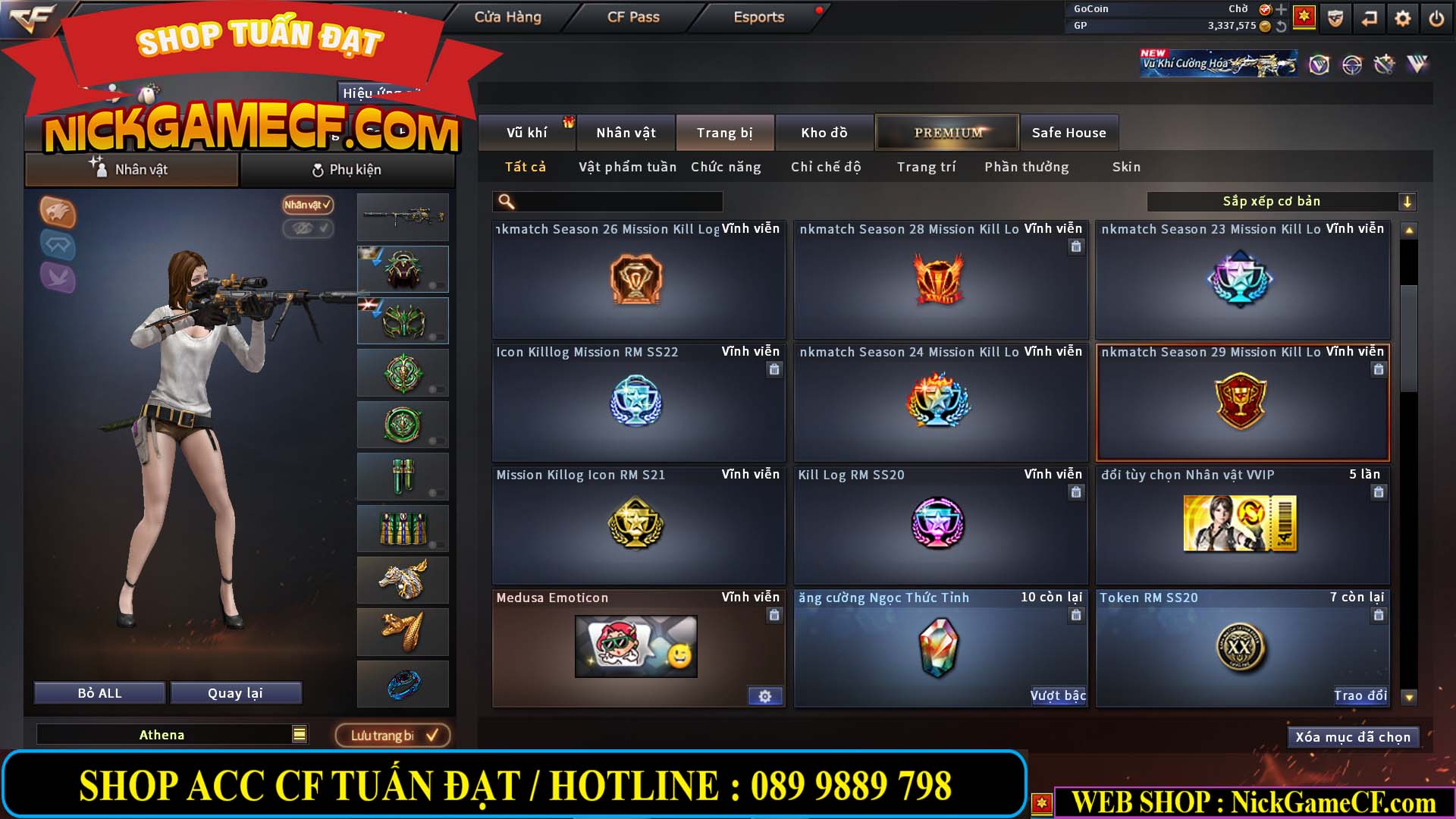 MÃ CF14113 - GIÁ : 2450K - CHIẾN C4 XINH - 20 VIP - VIP3