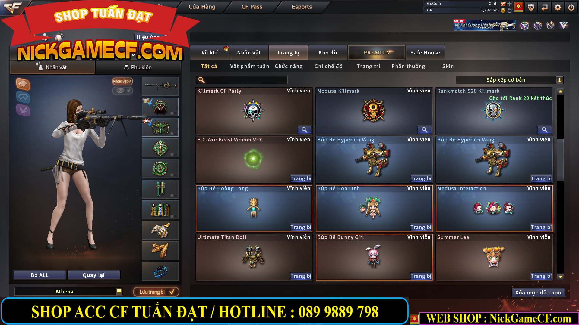 MÃ CF14113 - GIÁ : 2450K - CHIẾN C4 XINH - 20 VIP - VIP3