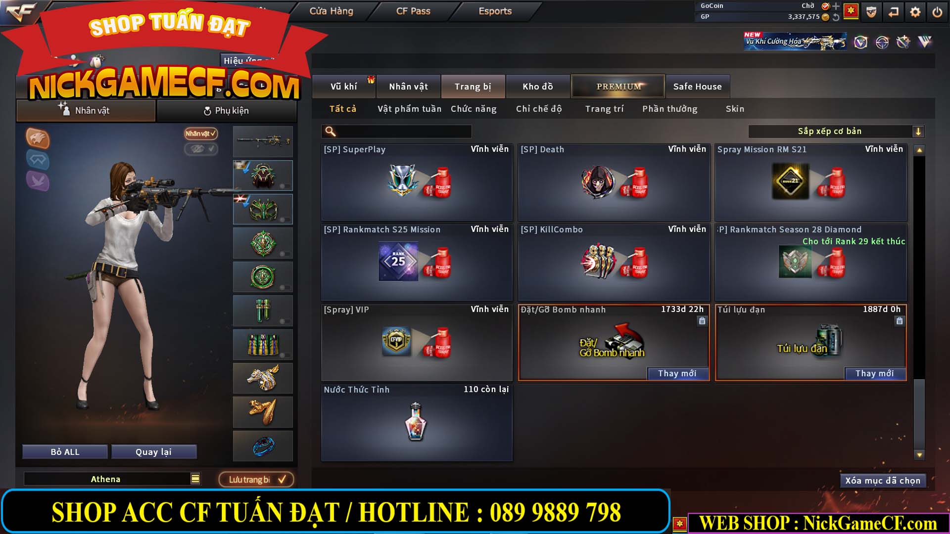 MÃ CF14113 - GIÁ : 2450K - CHIẾN C4 XINH - 20 VIP - VIP3
