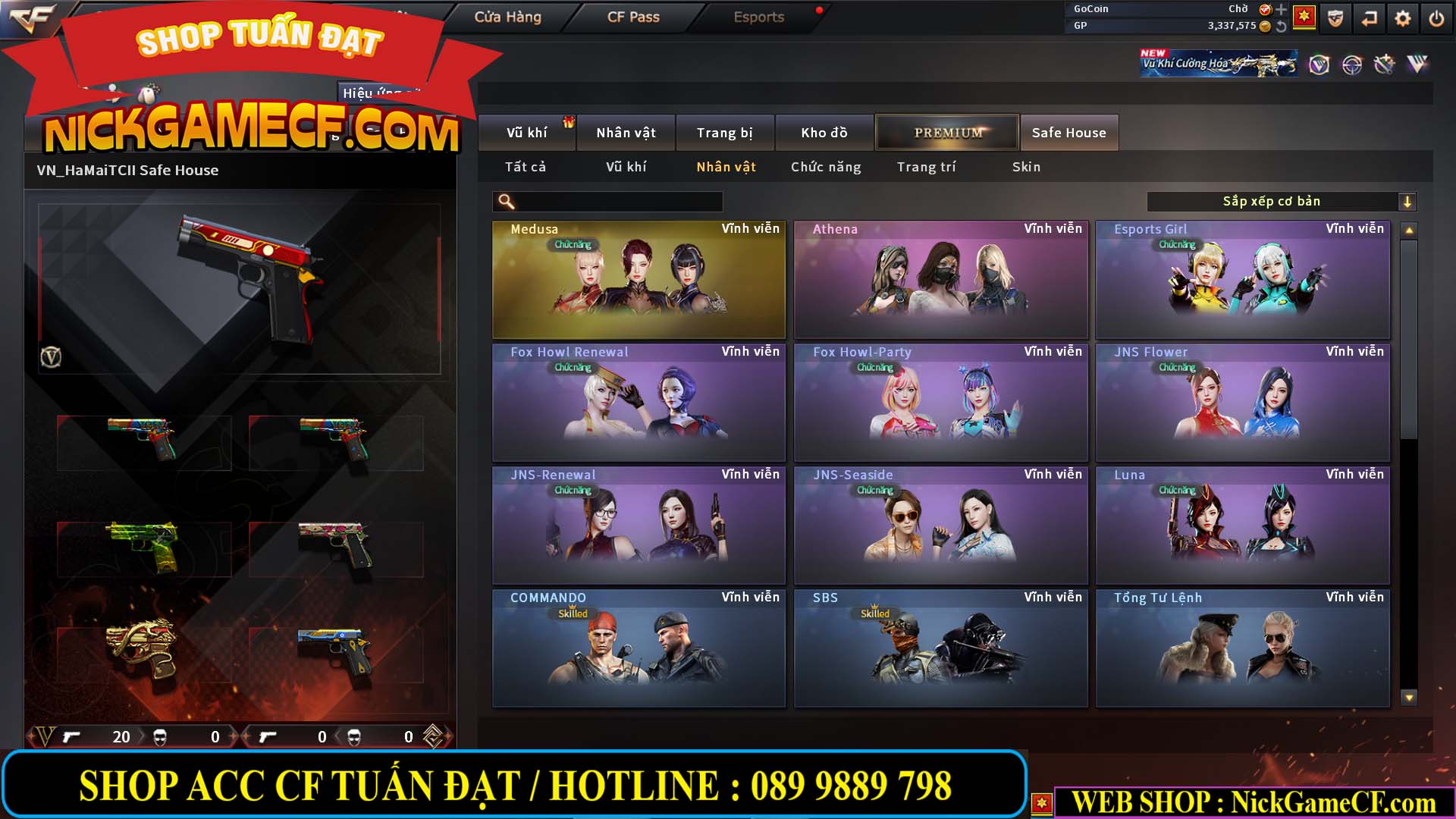 MÃ CF14113 - GIÁ : 2450K - CHIẾN C4 XINH - 20 VIP - VIP3