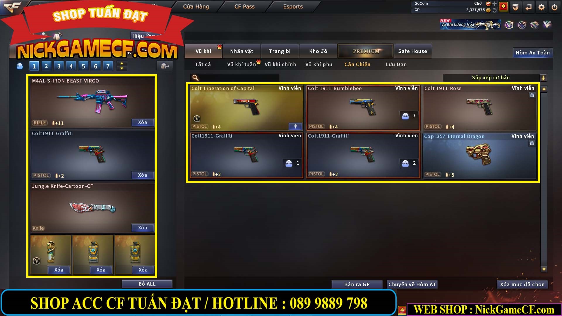 MÃ CF14113 - GIÁ : 2450K - CHIẾN C4 XINH - 20 VIP - VIP3