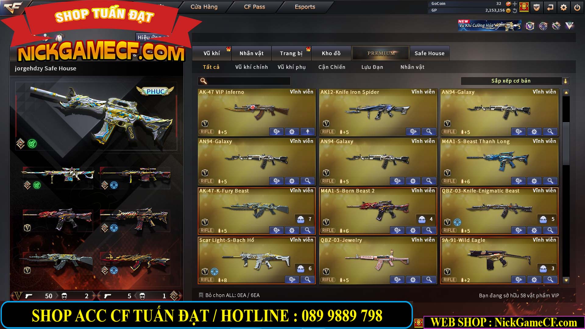 MÃ CF14121 - GIÁ : 8M5 - SIÊU HÓT - 58 VIP - VIP7