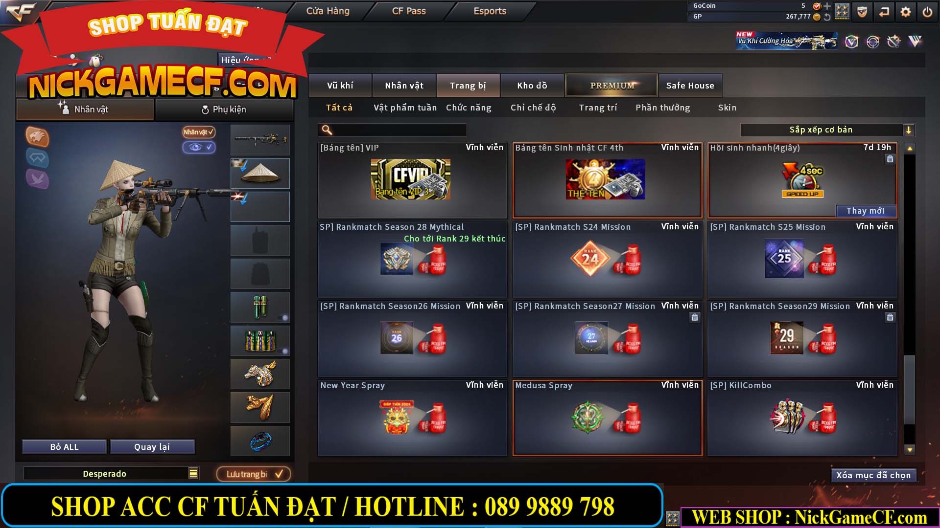 MÃ CF14129 - GIÁ : 2699K - CHIẾN C4 SIÊU XINH + 200 GO LÊN VIP4