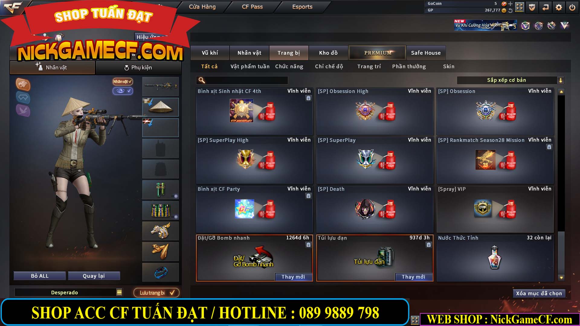MÃ CF14129 - GIÁ : 2699K - CHIẾN C4 SIÊU XINH + 200 GO LÊN VIP4