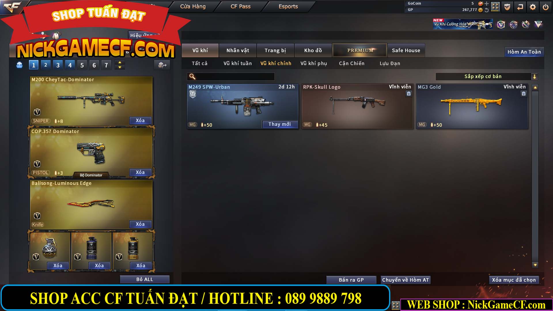 MÃ CF14129 - GIÁ : 2699K - CHIẾN C4 SIÊU XINH + 200 GO LÊN VIP4
