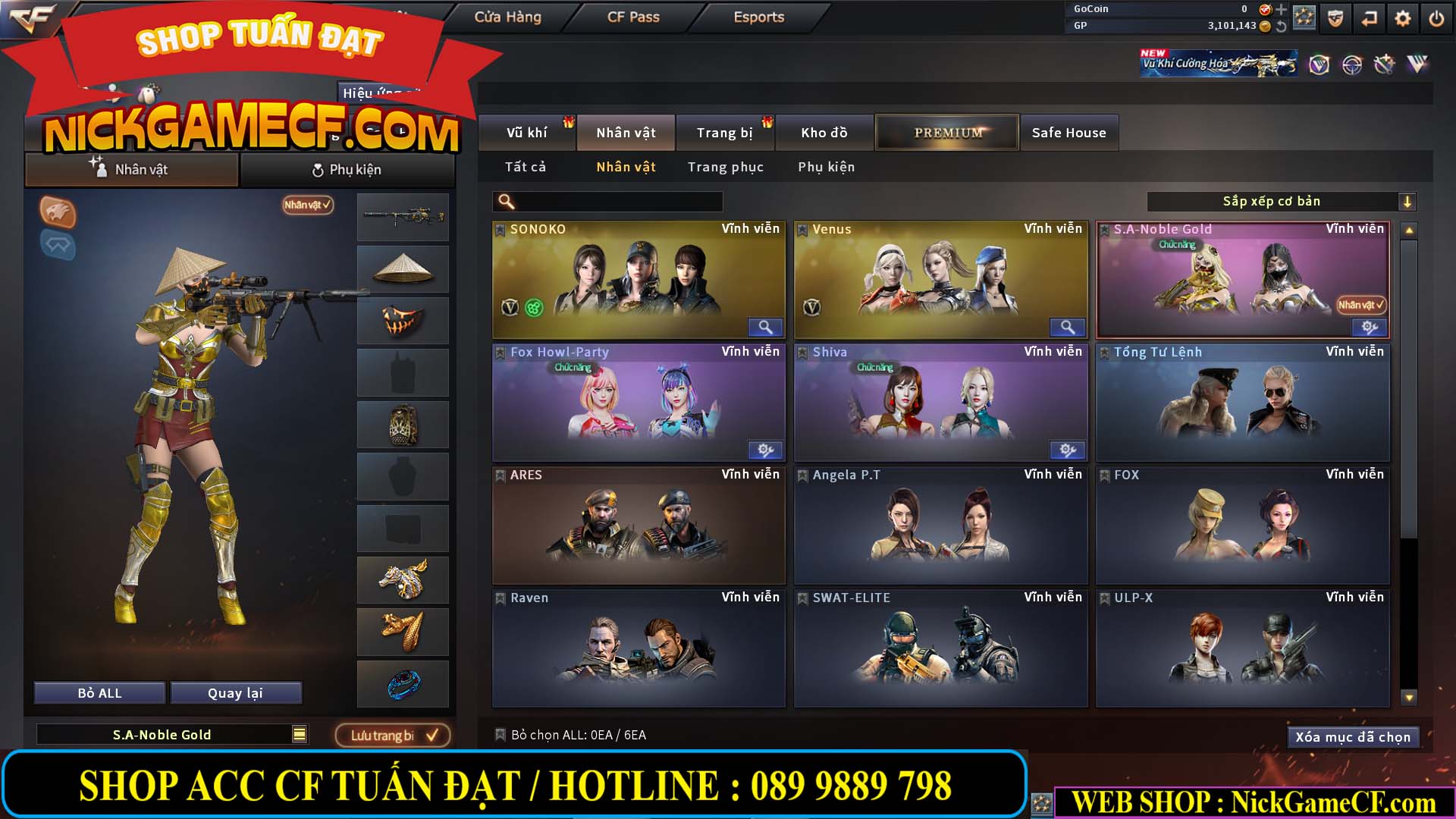 MÃ CF14130 - GIÁ : 2850K - C4 SNIP - ZOM THỦ - 25 VIP - VIP3